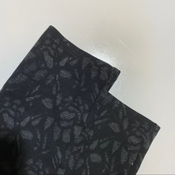 Joie Keena Leggings Womens Small Charcoal Goth Whimsy Dark Floral Ponte - Picture 3 of 7